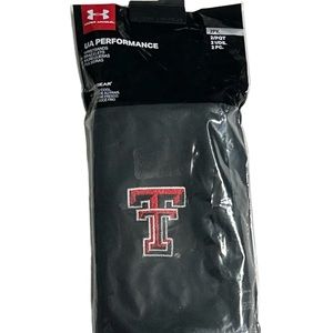 Under Armour Texas Tech TEAM ISSUED 2 Pack Wristbands Adult Unisex Black 6 IN UA